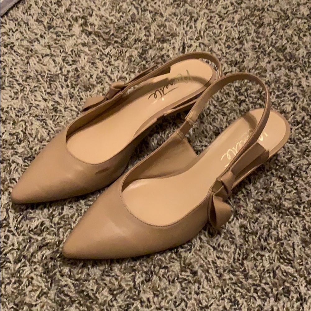 Nude Nanette Lepore Kitten Sling Back Heel